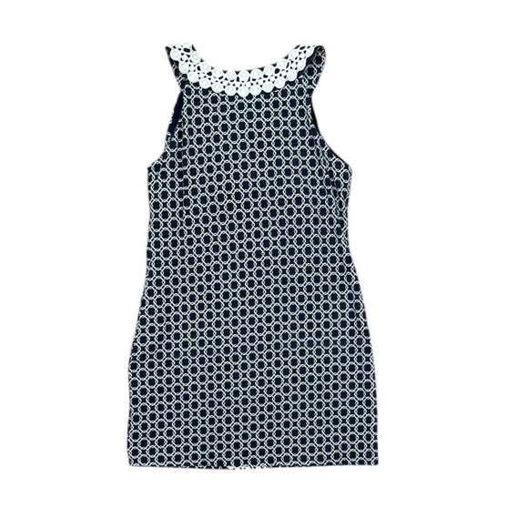 Charter Club Petites Sleeveless Dress Blue White Shift Crochet PL - Picture 3 of 8